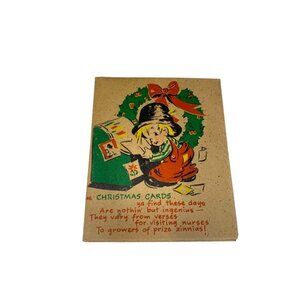 Vintage American Greeting Little Joe Christmas Card Unfolding Large  9315 Clevel